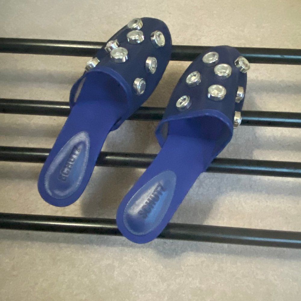 SCHUTZ Women Girah Crystal Embellished Mules - NEW NWOB - Picture 7 of 8